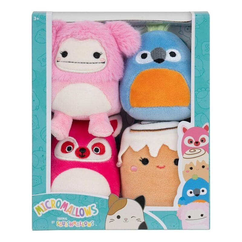 SQUISHMALLOW Micromallows Brina Chanel Tenise Lucia 2.5-Inch Plush Toy (Pack of 4) SQUISHMALLOW Micromallows Brina Chanel Tenise Lucia 2.5-Inch Plush Toy (Pack of 4)