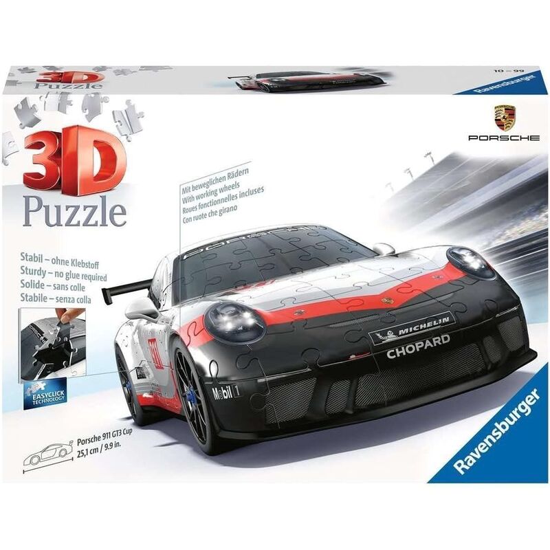 Ravensburger Porsche-911-Gt3-Cup 3D-Puzzle - (108-Pieces) Ravensburger Porsche-911-Gt3-Cup 3D-Puzzle - (108-Pieces)