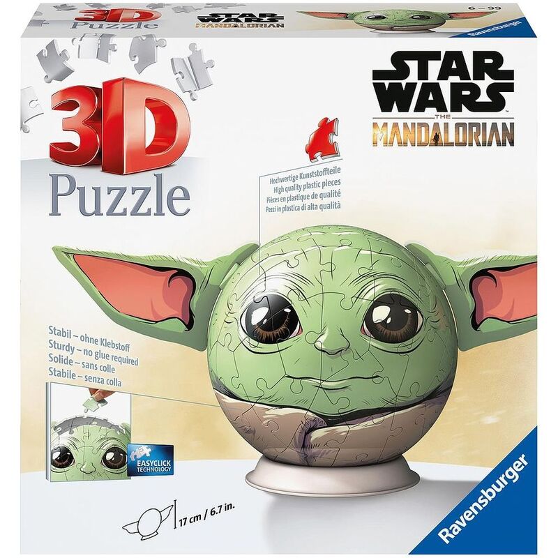 Ravensburger Mandalorian-Grogu-With-Ears 3D-Puzzle 72-Pieces Ravensburger Mandalorian-Grogu-With-Ears 3D-Puzzle 72-Pieces