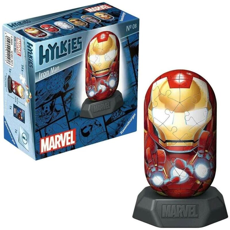 Ravensburger-Hylkies-8-Iron-Man 3D-Puzzle (54-Pieces) Ravensburger-Hylkies-8-Iron-Man 3D-Puzzle (54-Pieces)