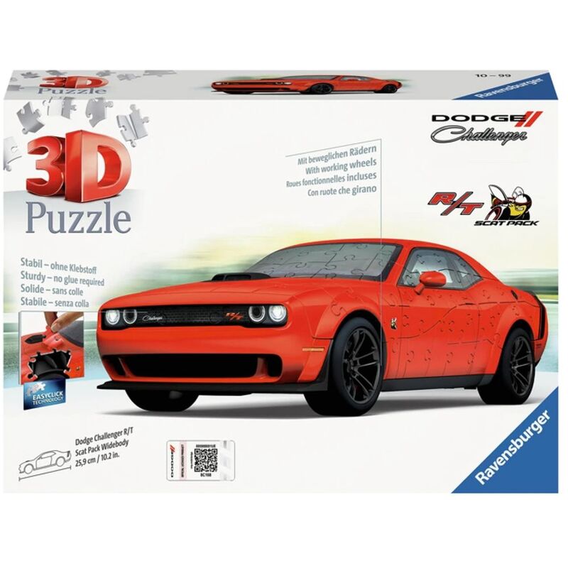 Ravensburger Dodge Challenger R/T Scat Pack Widebody 3D-Puzzle - (108-Pieces) Ravensburger Dodge Challenger R/T Scat Pack Widebody 3D-Puzzle - (108-Pieces)