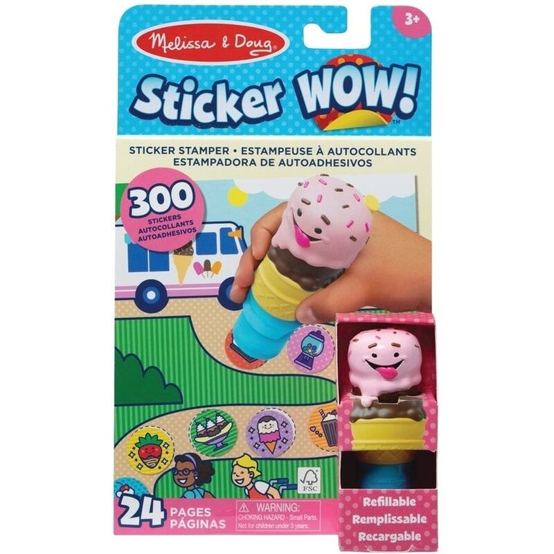 Melissa & Doug Sticker Wow! Sticker Stamper & Activity Pad - Ice Cream MD 50136 Melissa & Doug Sticker Wow! Sticker Stamper & Activity Pad - Ice Cream MD 50136