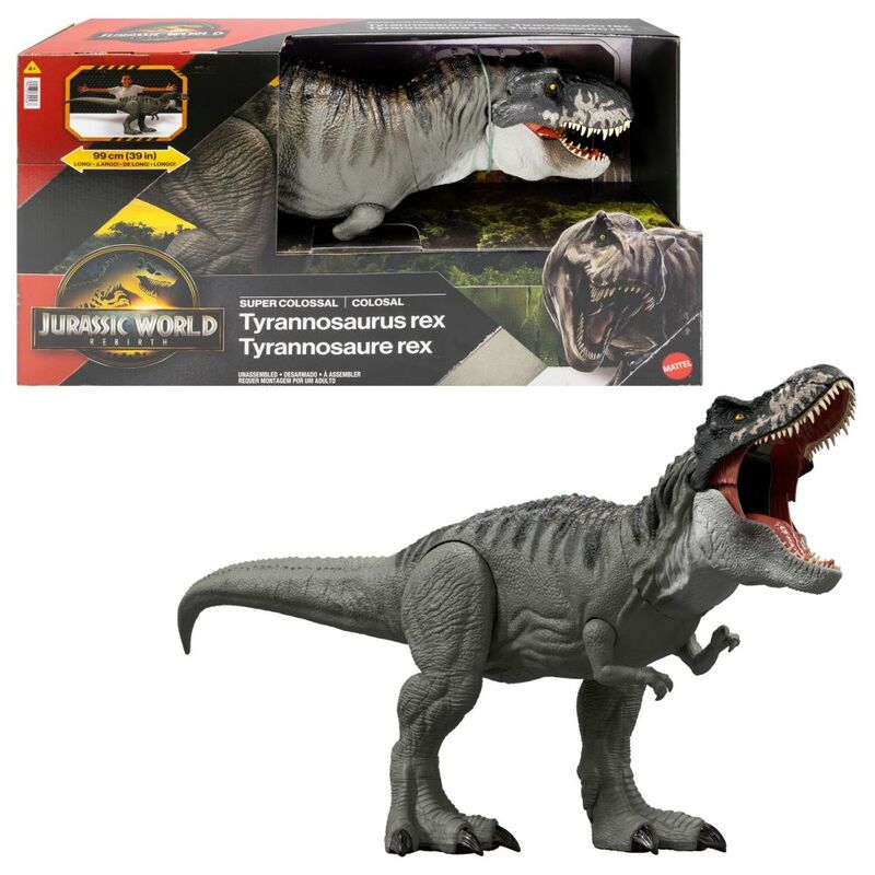 Mattel Jurassic World Rebirth Super Colossal Saga Villian Tyrannosaurus Rex Figure Mattel Jurassic World Rebirth Super Colossal Saga Villian Tyrannosaurus Rex Figure
