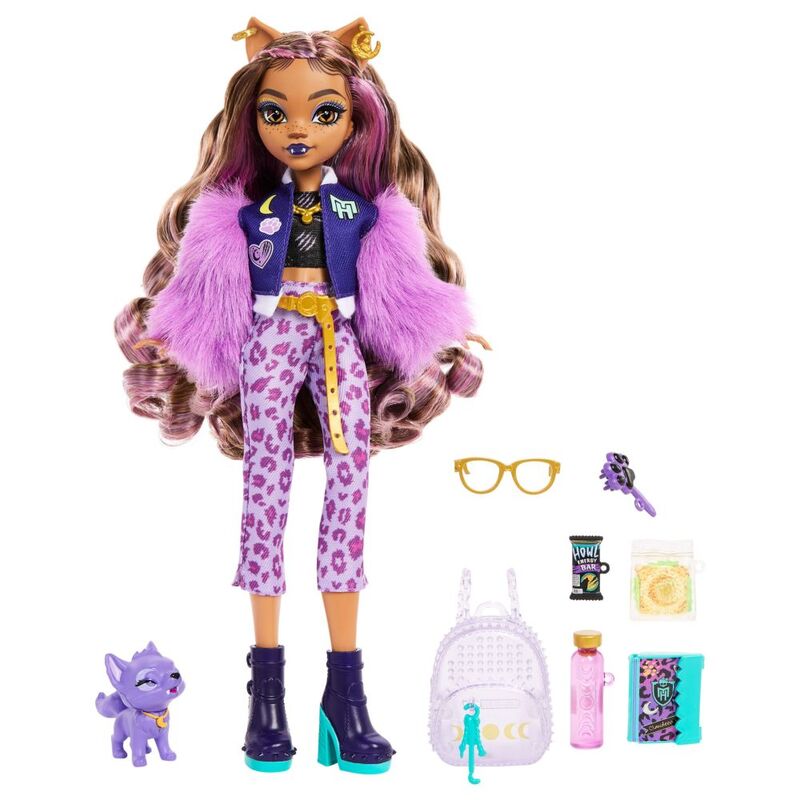 Mattel Monster High Clawdeen Wolf Fashion Doll With Pet Dog Crescent And Accessories Mattel Monster High Clawdeen Wolf Fashion Doll With Pet Dog Crescent And Accessories