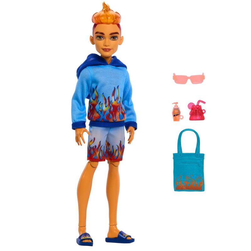 Mattel Monster High Scare-Adise Island Heath Burns Fashion Doll with Swim Trunks & Accessories Mattel Monster High Scare-Adise Island Heath Burns Fashion Doll with Swim Trunks & Accessories