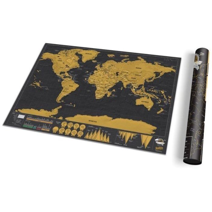 Suck UK Scratch Map Deluxe Travel Edition - Small (42 x 29.5 cm) Suck UK Scratch Map Deluxe Travel Edition - Small (42 x 29.5 cm)