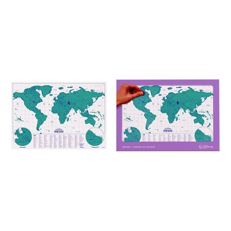 Suck UK Neon Scratch Map - Green Suck UK Neon Scratch Map - Green
