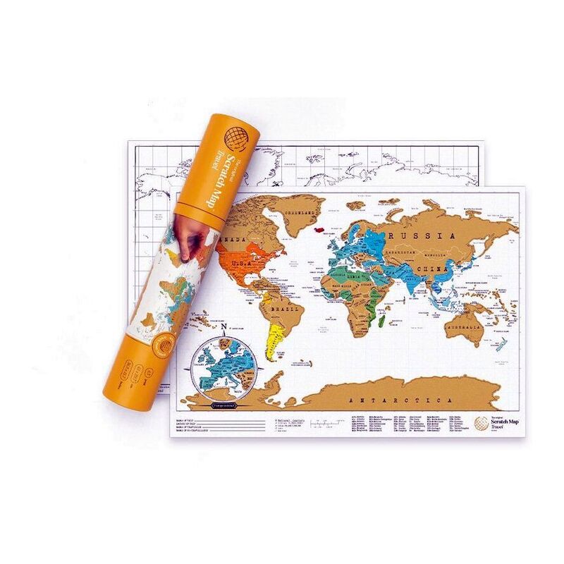 Suck UK Scratch Map Travel Edition