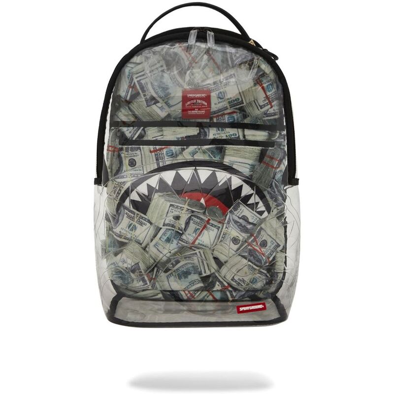 Sprayground Money Pile Clear DLXs Backpack Sprayground Money Pile Clear DLXs Backpack