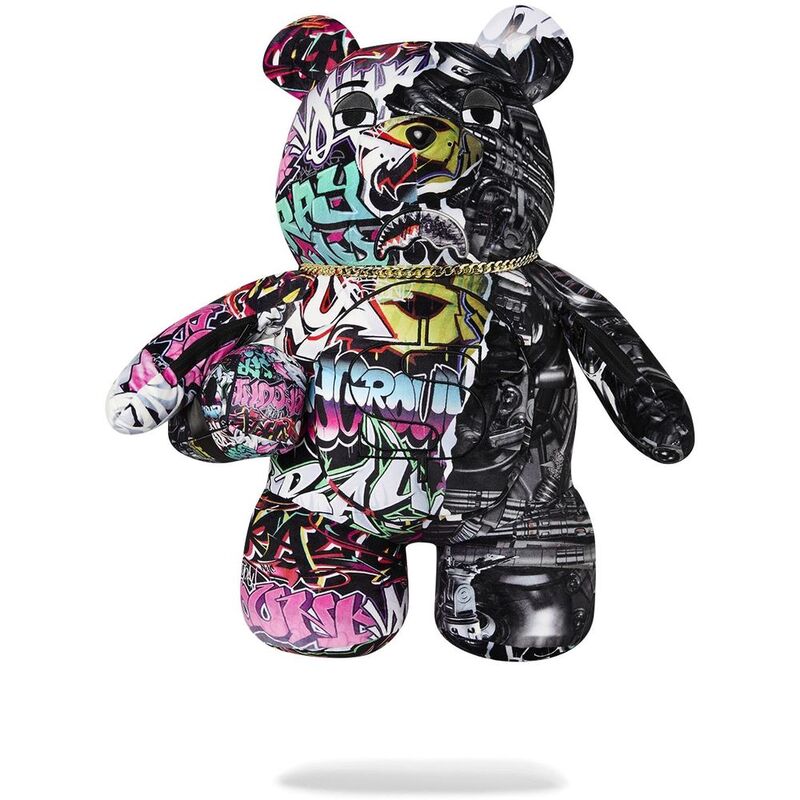 Sprayground Split Cybershark Moneybear Teddy Bear Backpack Sprayground Split Cybershark Moneybear Teddy Bear Backpack