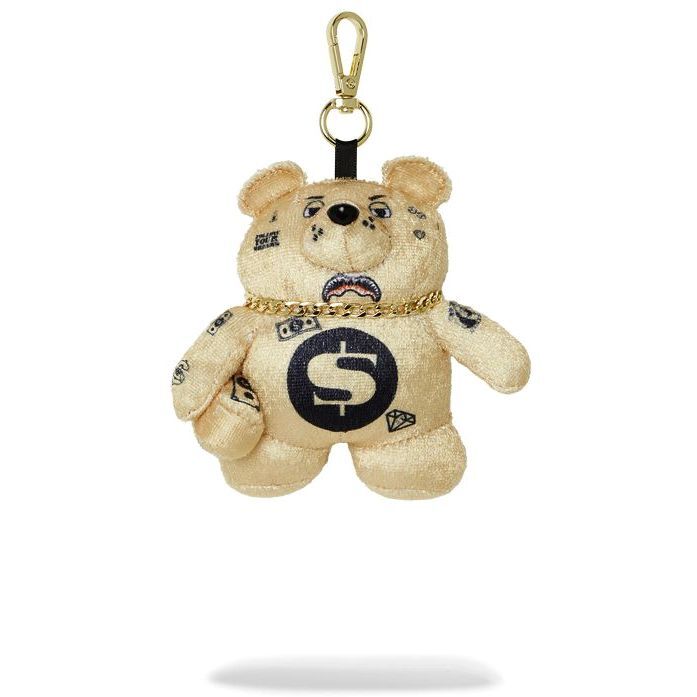 Sprayground Gold Mystery Bear Bag Clip Sprayground Gold Mystery Bear Bag Clip