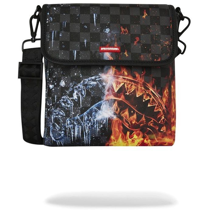 Sprayground Fire & Ice Shark Messenger Sling Bag