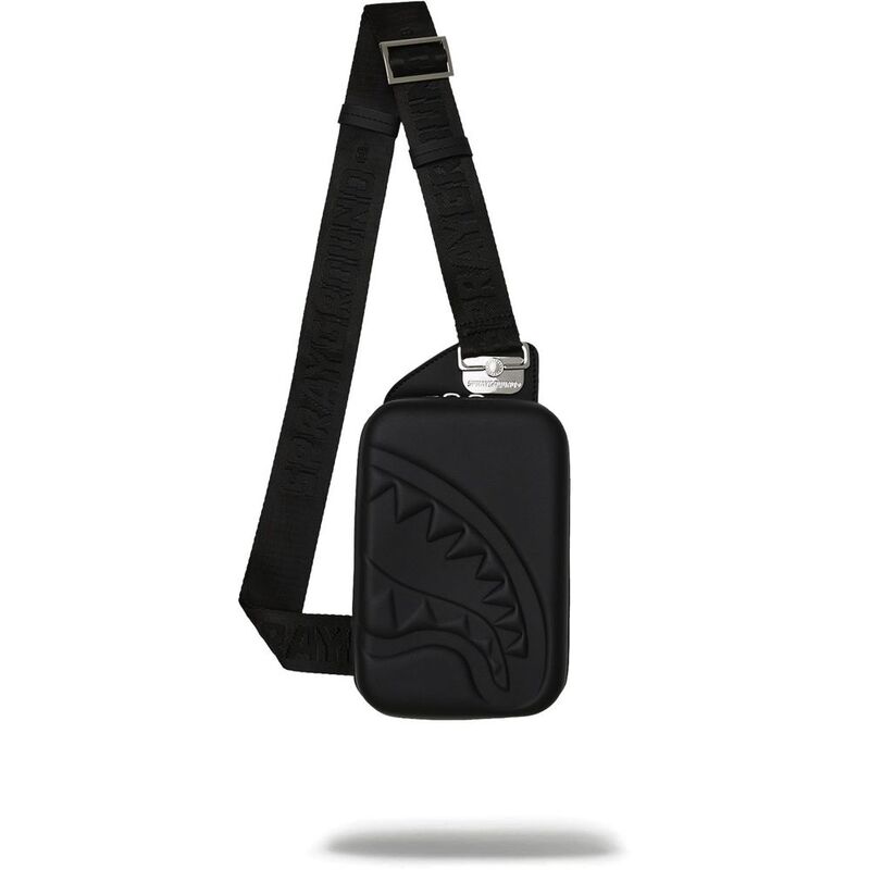 Sprayground Printed Zip Shark Embossed Sling Bag