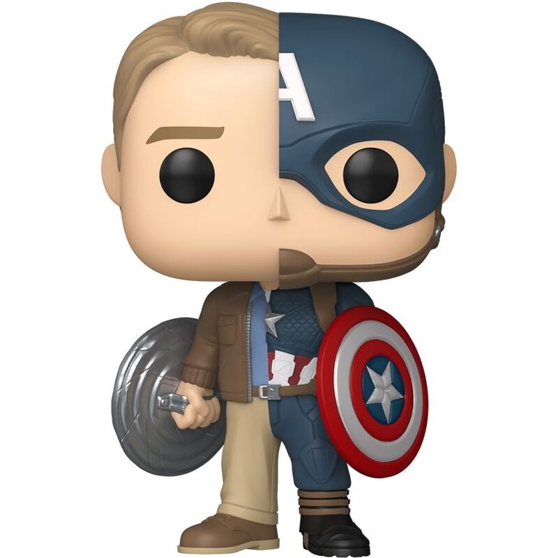 Funko Pop! Marvel Is Split Captain America / Steve Vinyl Figure