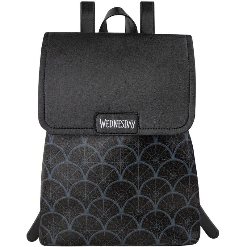 Cinereplica Wednesday Thing Black Flat Lid Backpack Cinereplica Wednesday Thing Black Flat Lid Backpack