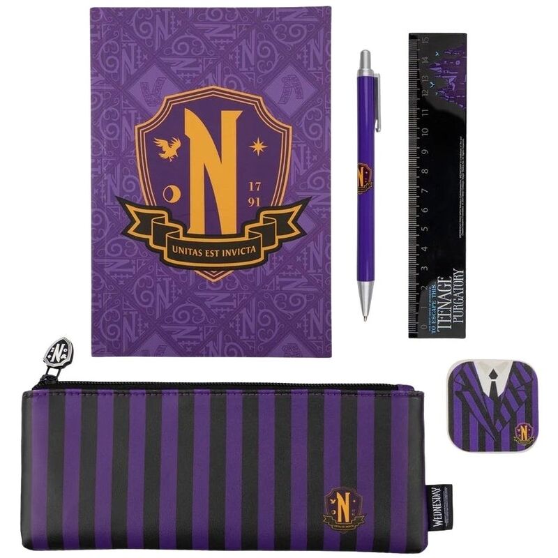 Cinereplica Wednesday Nevermore Academy Stationery Set Cinereplica Wednesday Nevermore Academy Stationery Set