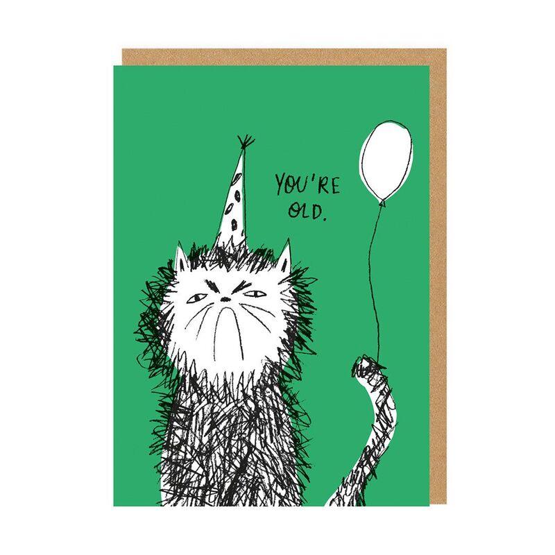 Ohh Deer You'Re Old Cat Greeting Card (A6) Ohh Deer You'Re Old Cat Greeting Card (A6)