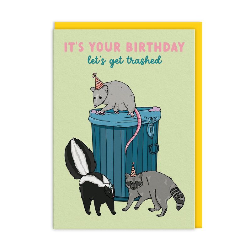 Ohh Deer Let's Get Trashed Critters Greeting Card (A6)