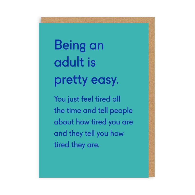 Ohh Deer Being An Adult Is Pretty Easy. Greeting Card (A6) Ohh Deer Being An Adult Is Pretty Easy. Greeting Card (A6)