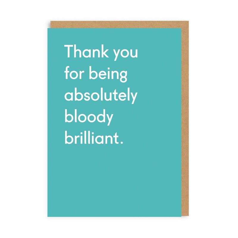 Ohh Deer Thank You Being Bloody Brilliant Greeting Card (A6) Ohh Deer Thank You Being Bloody Brilliant Greeting Card (A6)