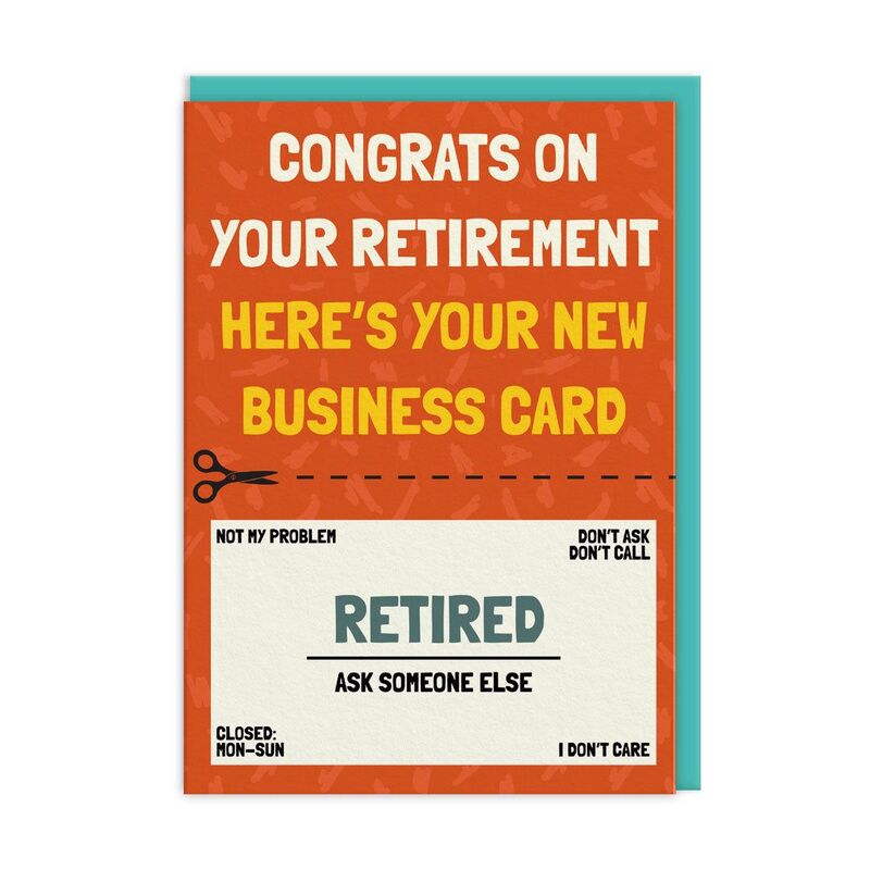 Ohh Deer Retirement Business Card Greeting Card (A6)