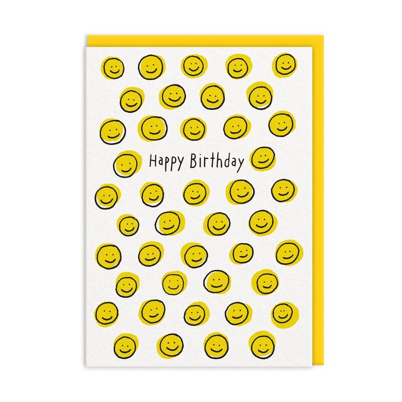 Ohh Deer Happy Birthday Yellow Smiley (11160) Greeting Card (A6) Ohh Deer Happy Birthday Yellow Smiley (11160) Greeting Card (A6)