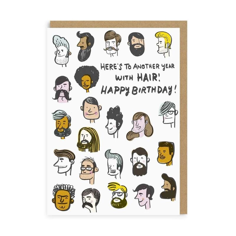 Ohh Deer Another Year With Hair Greeting Card (A6) Ohh Deer Another Year With Hair Greeting Card (A6)
