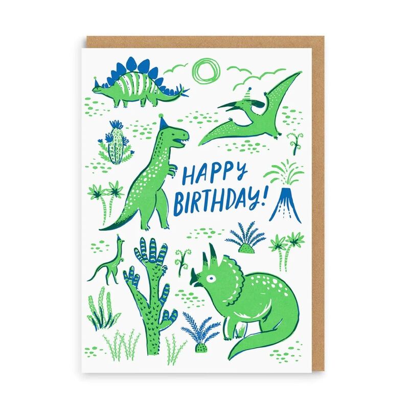 Ohh Deer Dino Party Greeting Card (A6) Ohh Deer Dino Party Greeting Card (A6)