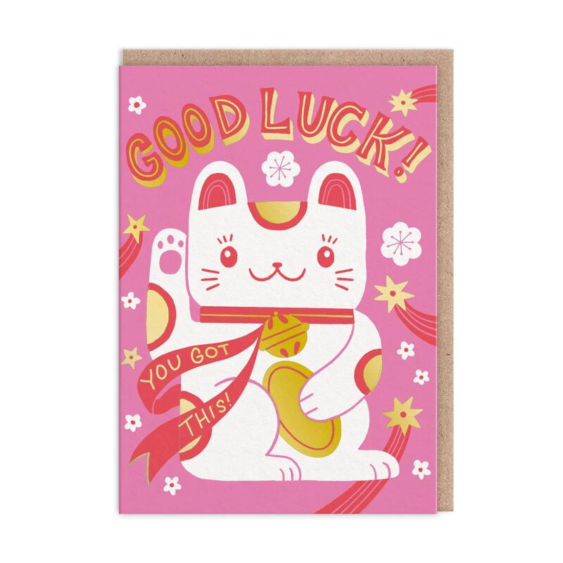 Ohh Deer Stay Lucky Cat (9825) Greeting Card (A6)
