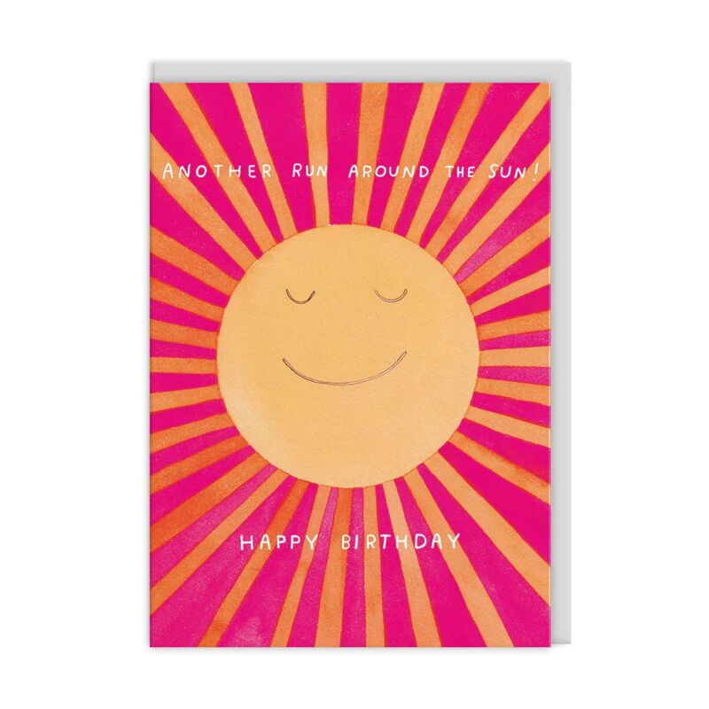 Ohh Deer Run Around The Sun Birthday Card (12377) Premium Greeting Card (A6)