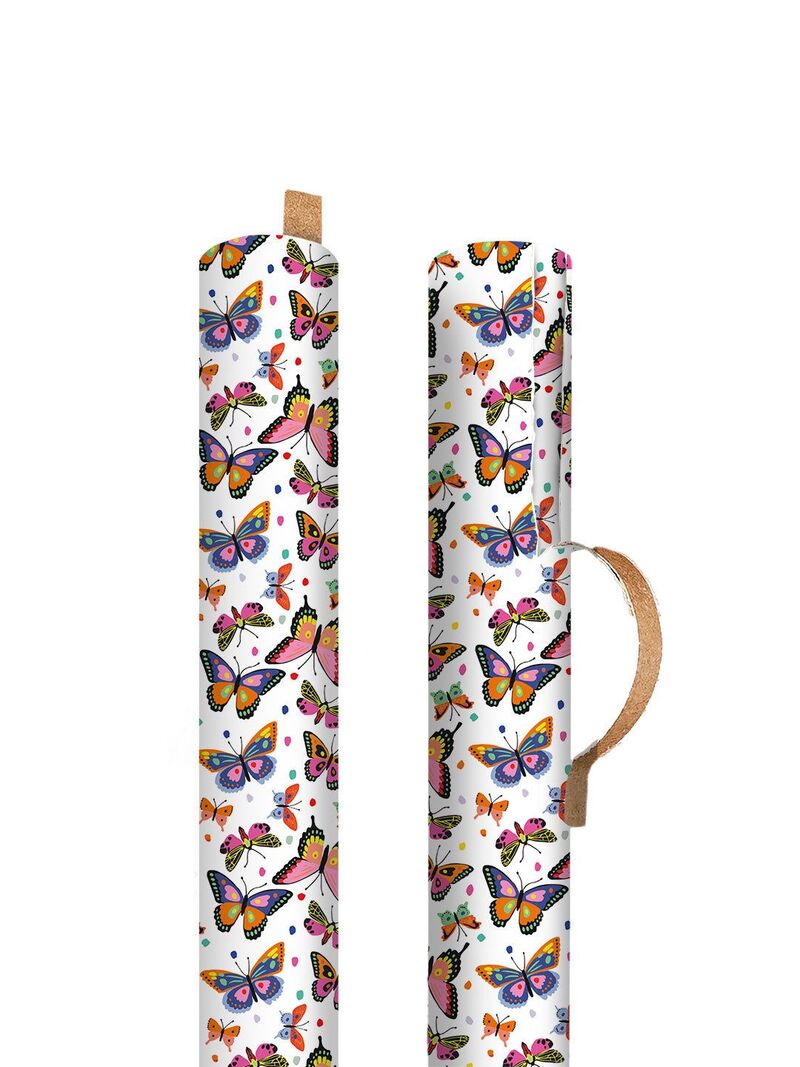Ohh Deer Butterfly Repeat Roll Wrap (12403) Roll Wrap Single Roll Ohh Deer Butterfly Repeat Roll Wrap (12403) Roll Wrap Single Roll