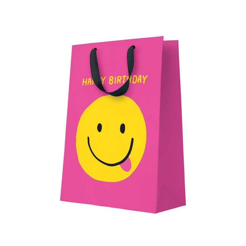 Ohh Deer Happy Birthday Smiley Face Large Giftbag Gift Bag (Large) Ohh Deer Happy Birthday Smiley Face Large Giftbag Gift Bag (Large)