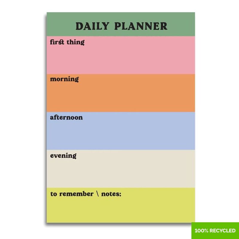 Good Tuesday A5 Multicolour Daily Planner Pad 100% Recycled Good Tuesday A5 Multicolour Daily Planner Pad 100% Recycled