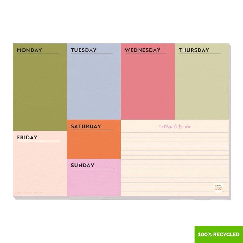 Good Tuesday A4 Block My Life Weekly Planner Pad 100% Recycled Good Tuesday A4 Block My Life Weekly Planner Pad 100% Recycled