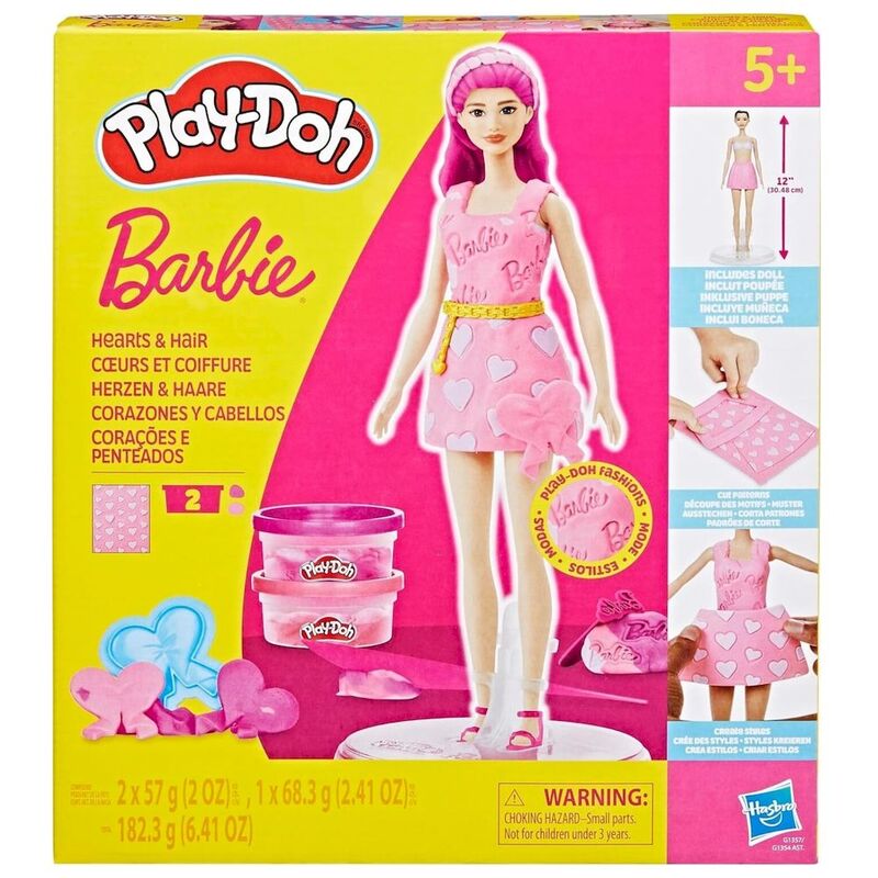 Hasbro Play-Doh Barbie Hearts And Hair Playset