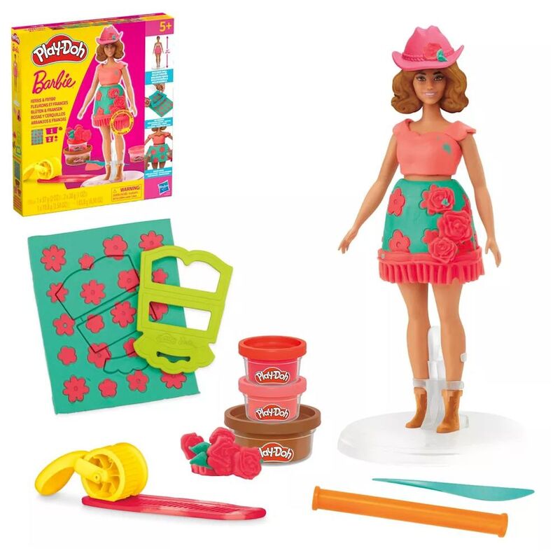 Hasbro Play-Doh Barbie Florals And Fringe Playset Hasbro Play-Doh Barbie Florals And Fringe Playset