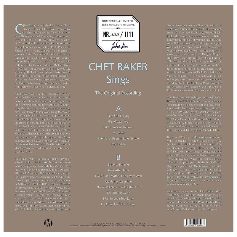 Chet Baker Sings: The Original Recording (Marble Colored Vinyl) (Limited Edition)|Chet Baker
