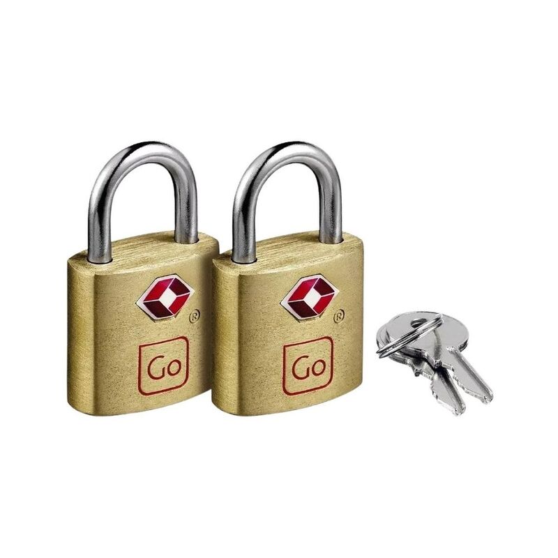 Go Travel - Locks - 350.101 - TSA Brass Key Padlock (Twin Pack)