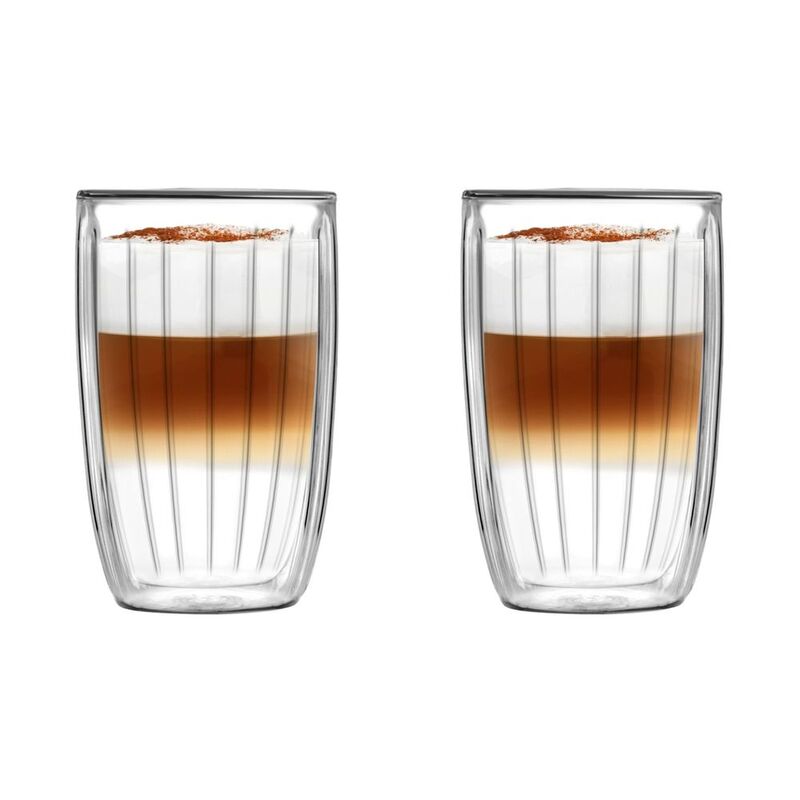 Vialli Design Double Wall High Glasses 350 ml Tulip (Set Of 2)