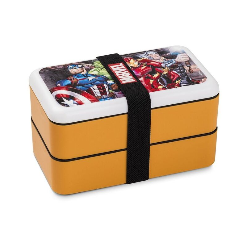 Egan Lunch Box With Spoon And Fork Avengers 18X10cm Egan Lunch Box With Spoon And Fork Avengers 18X10cm