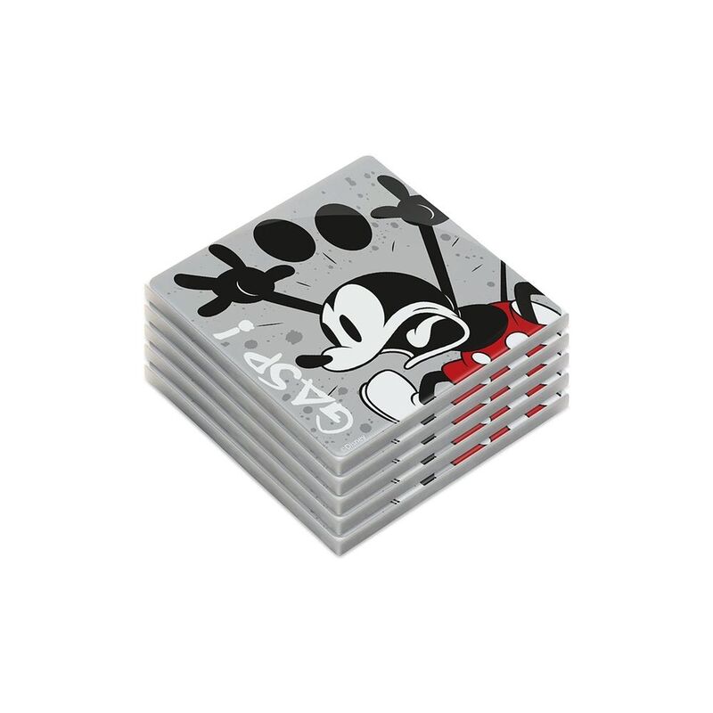 Egan Coaster Mickey Mouse I Am Grey (Set Of 5) Egan Coaster Mickey Mouse I Am Grey (Set Of 5)