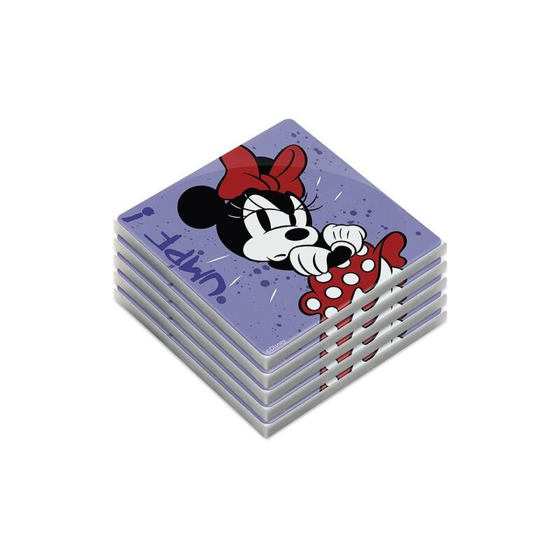 Egan Coaster Minnie Mouse I Am Purple (Set Of 5) Egan Coaster Minnie Mouse I Am Purple (Set Of 5)