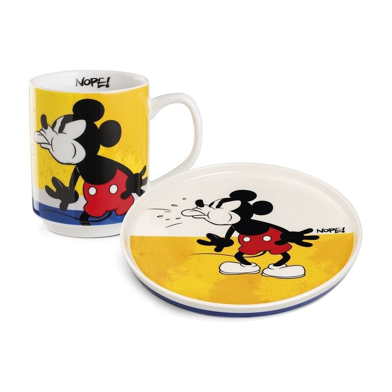 Egan Side Plate+Stackable Mug Mickey Mouse I Am Yellow Set Egan Side Plate+Stackable Mug Mickey Mouse I Am Yellow Set