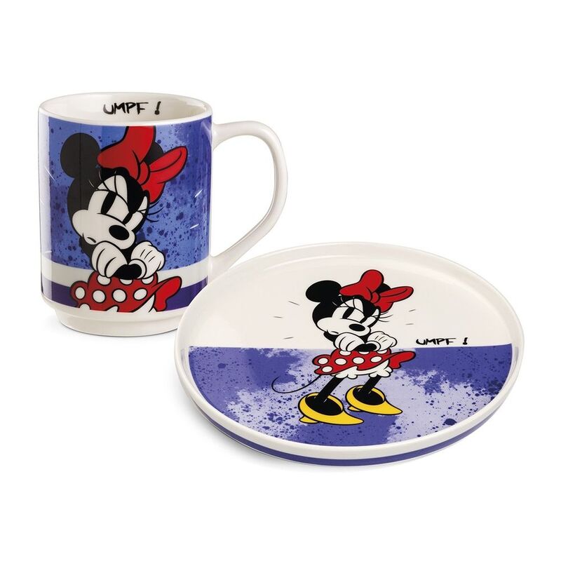 Egan Side Plate+Stackable Mug Minnie Mouse I Am Purple Set Egan Side Plate+Stackable Mug Minnie Mouse I Am Purple Set