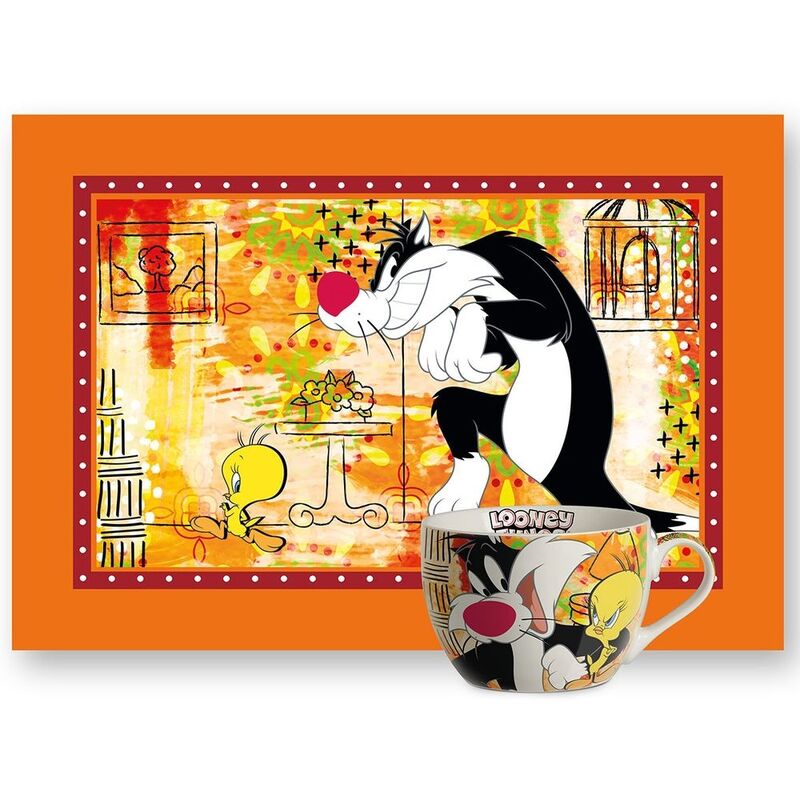 Egan Breakfast Cup And Placemat Sylvester & Tweety Set Egan Breakfast Cup And Placemat Sylvester & Tweety Set
