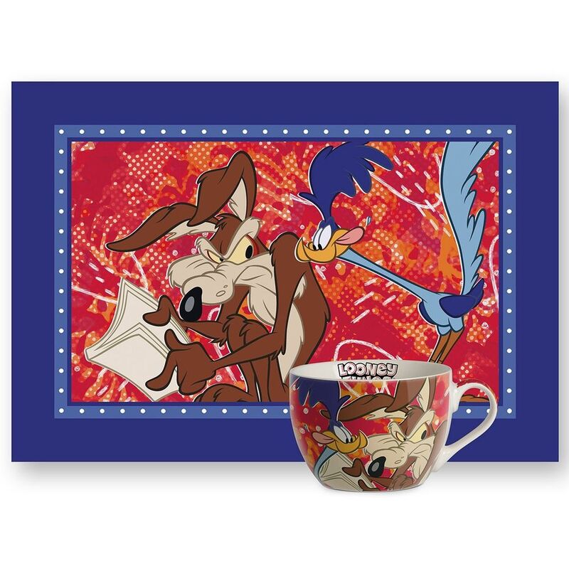 Egan Breakfast Cup And Placemat Wile E. Coyote And The Road Runner Set Egan Breakfast Cup And Placemat Wile E. Coyote And The Road Runner Set