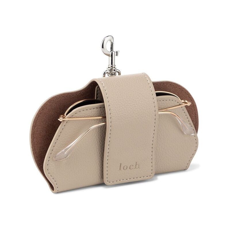 Loch Clippable Vegan-Leather Sunglass Case Clay / Silver Detailing Loch Clippable Vegan-Leather Sunglass Case Clay / Silver Detailing