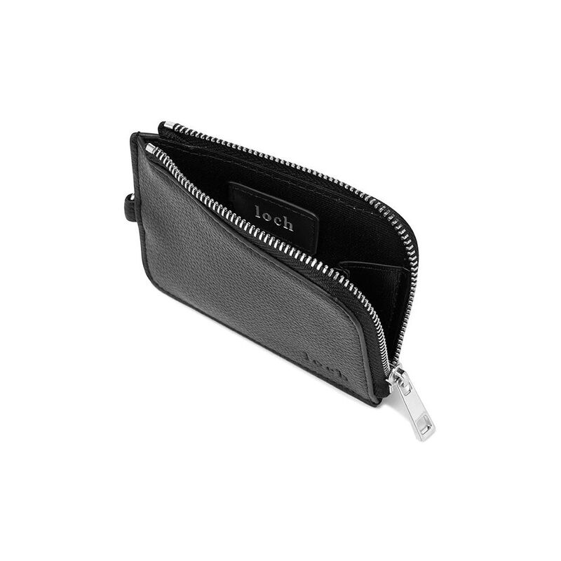 Loch Clippable Vegan-Leather Wallet Black / Silver Detailing Loch Clippable Vegan-Leather Wallet Black / Silver Detailing