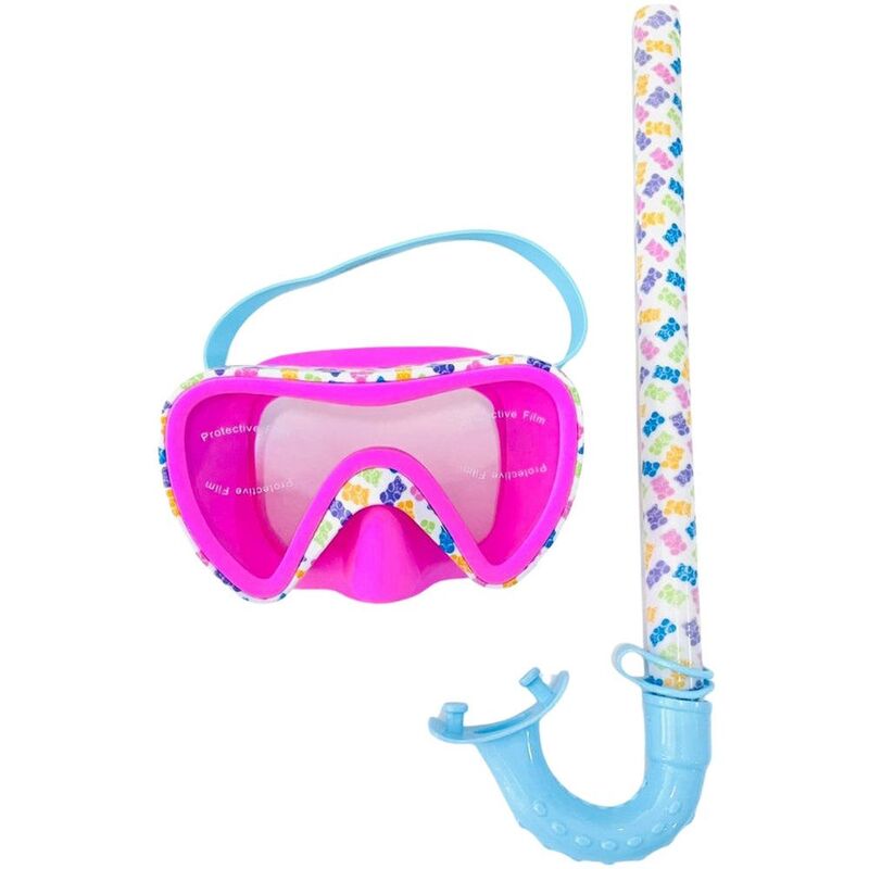 Aqua2Ude Gummy Bear Mask And Snorkel Set Pink