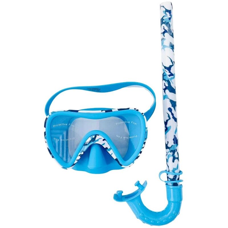 Aqua2Ude Camo Mask And Snorkel Set Blue